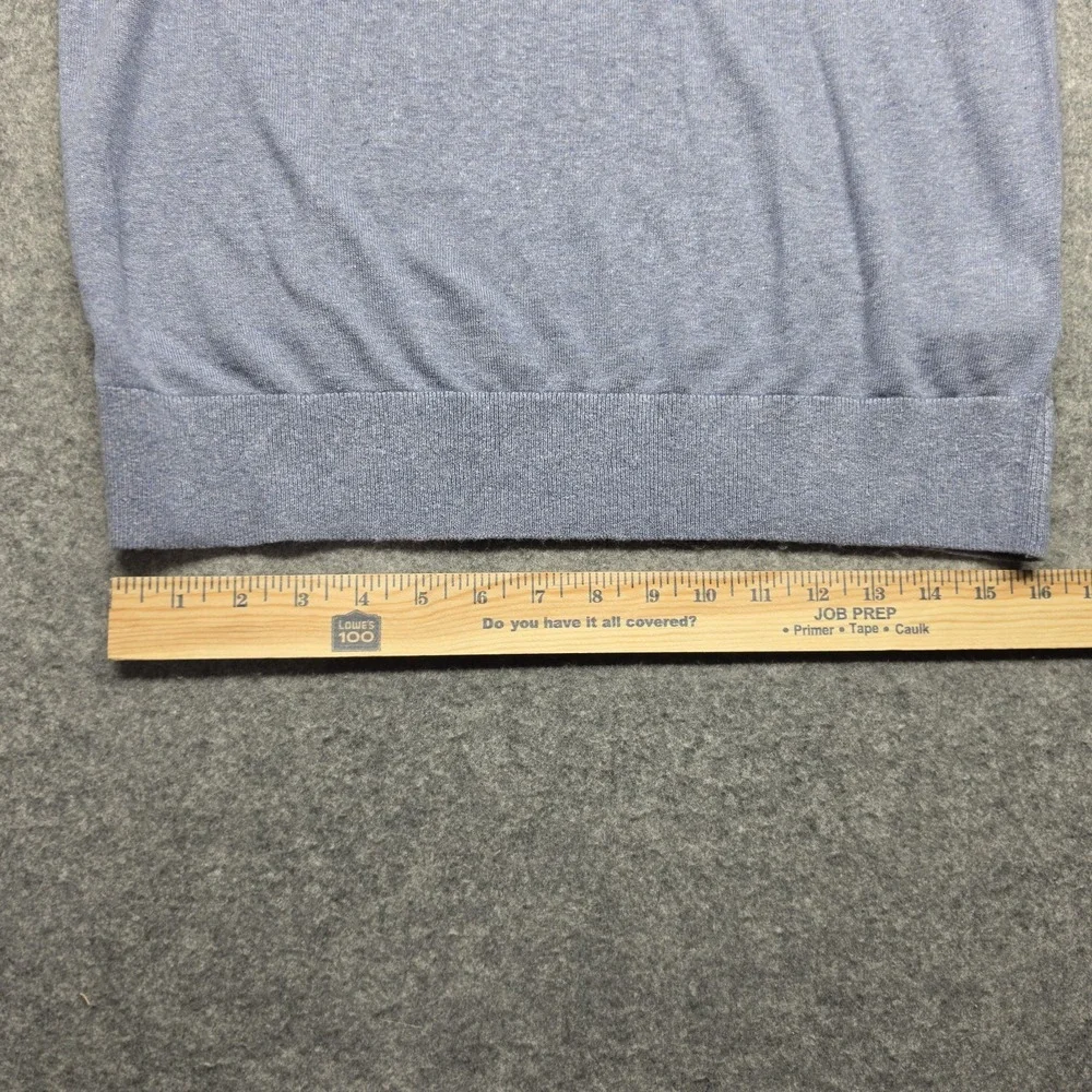 Banana Republic Mens Blue Silk Linen Blend Crewneck Sweater Medium Heathered